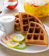 苹果松饼,水果优格格子松饼